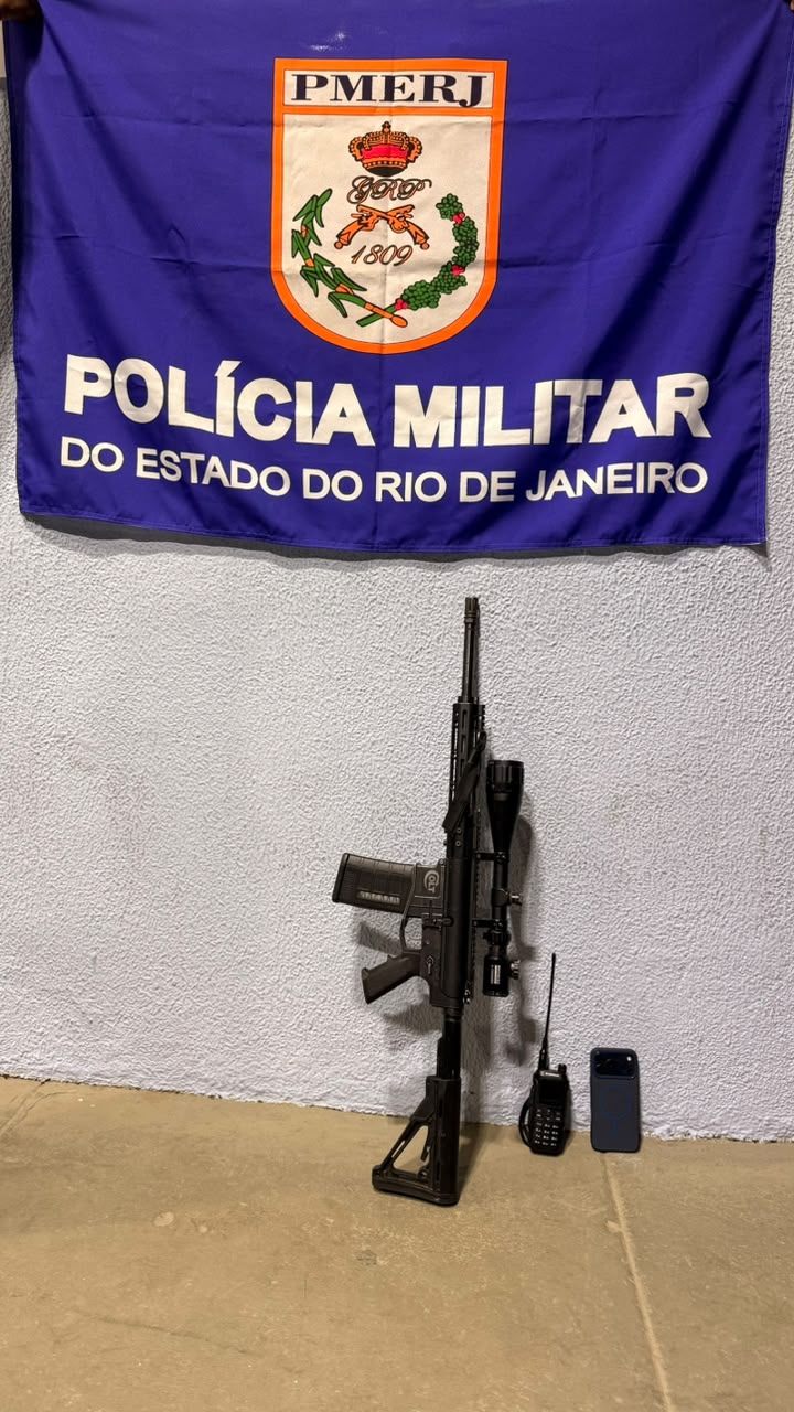 Informações do Disque Denúncia auxiliam militares do 7° BPM a apreender fuzil em São Gonçalo